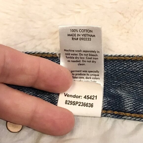 PacSun 26 (5) Vintage High Rise Women’s Denim Jeans Shorts Distressed Button Fly - Picture 10 of 11